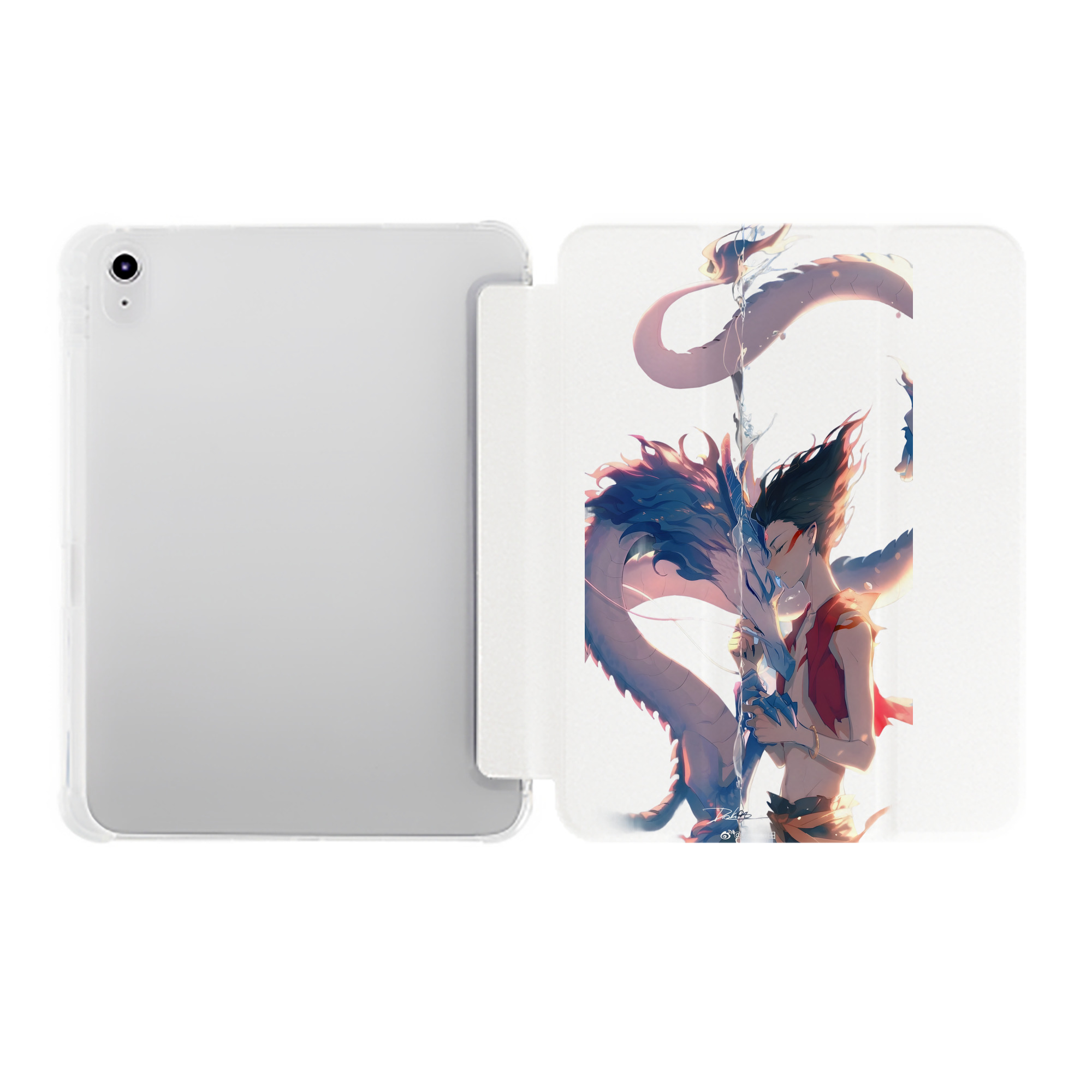 （画像用） Ne Zha 2 ナタ 魔童の大暴れ IPad ケース ペン収納付き 三つ折りスタンド PUレザー×シリコン 対応機種9.5/10.5/10.9インチ